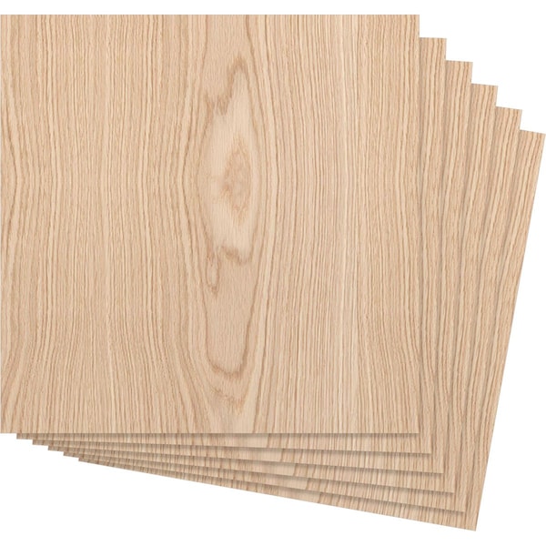 Ekena Millwork 15 3/4W x 15 3/4H x 1/4T Wood Hobby Boards, Red Oak, 6PK HBW16X16X250BRO - main